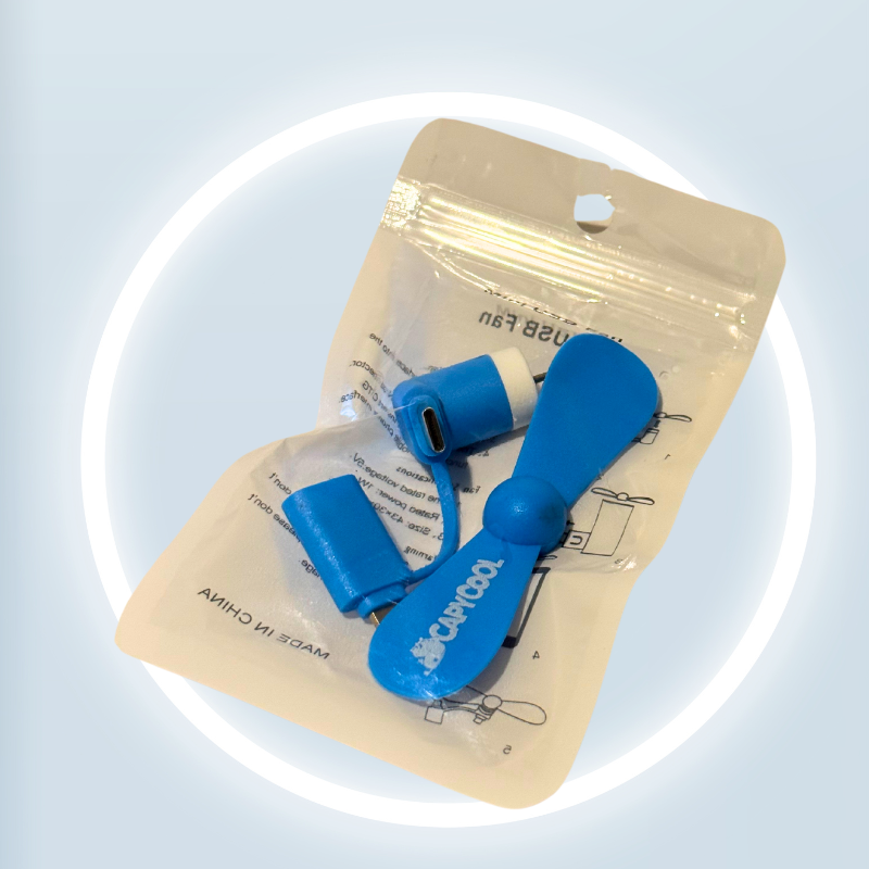 2-in-1 Mini USB Mobile Fan-Portable Fan-CapyCool