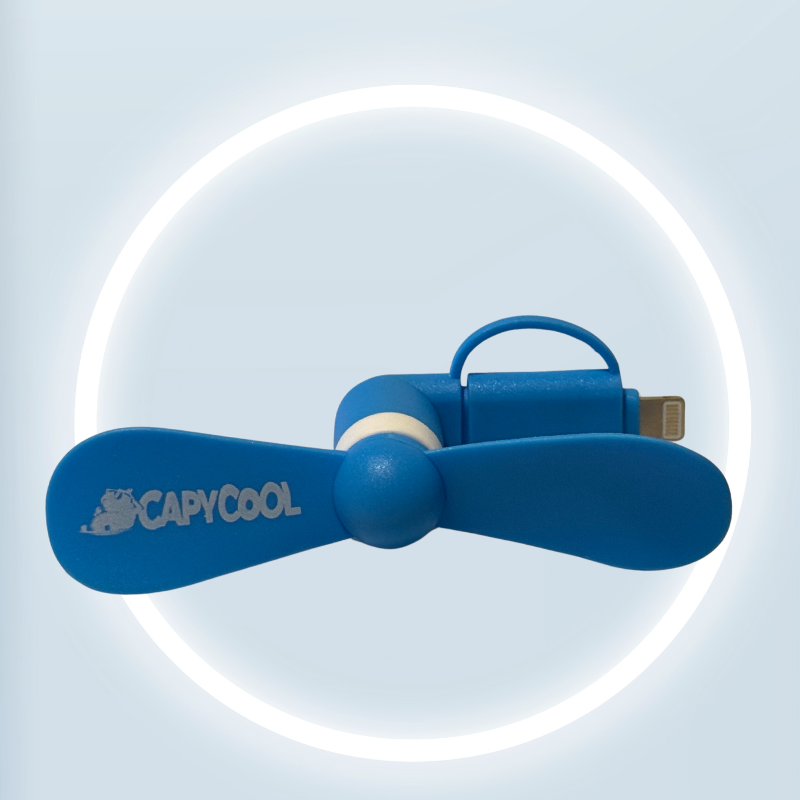 2-in-1 Mini USB Mobile Fan-Portable Fan-CapyCool