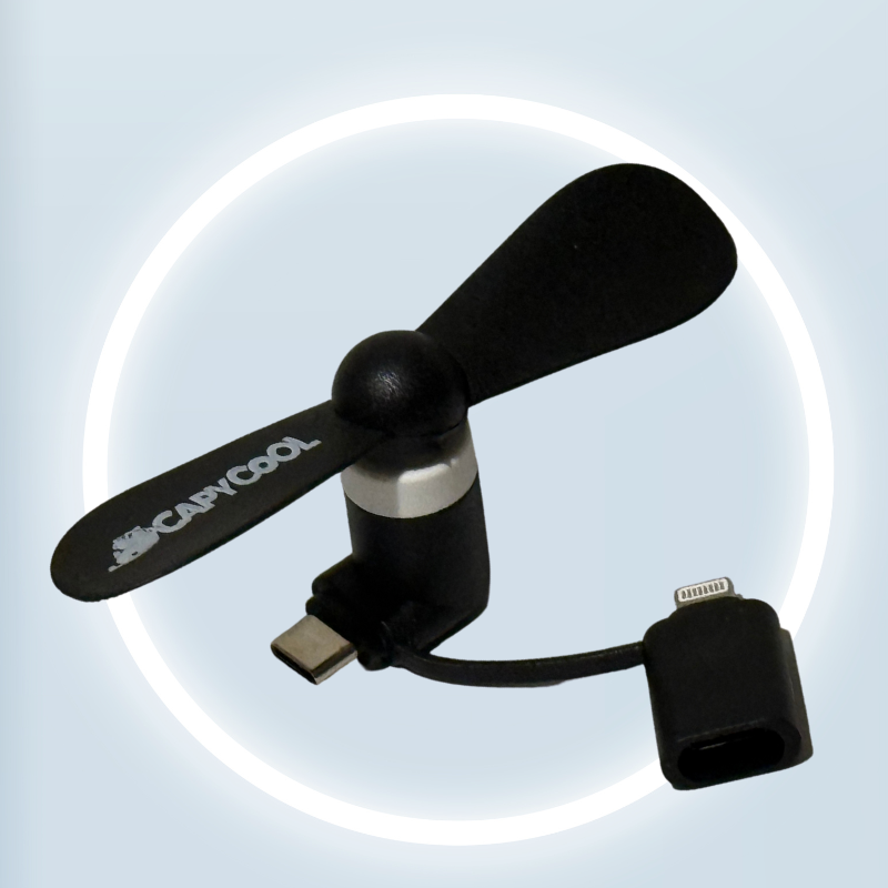 2-in-1 Mini USB Mobile Fan-Portable Fan-CapyCool