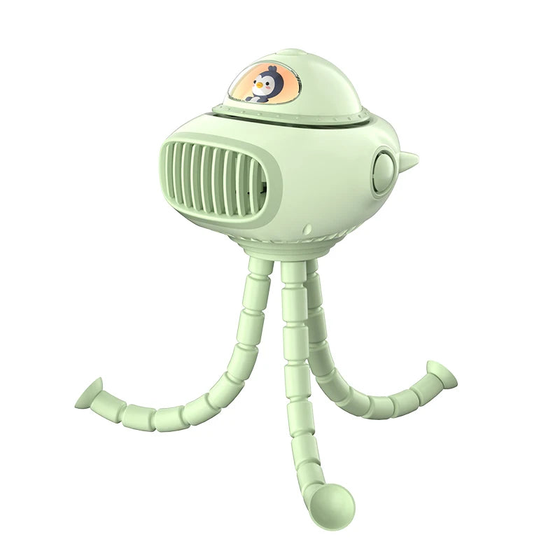 3-In-1 Spaceship Pram Fan with Music Box-Pram Fan-CapyCool