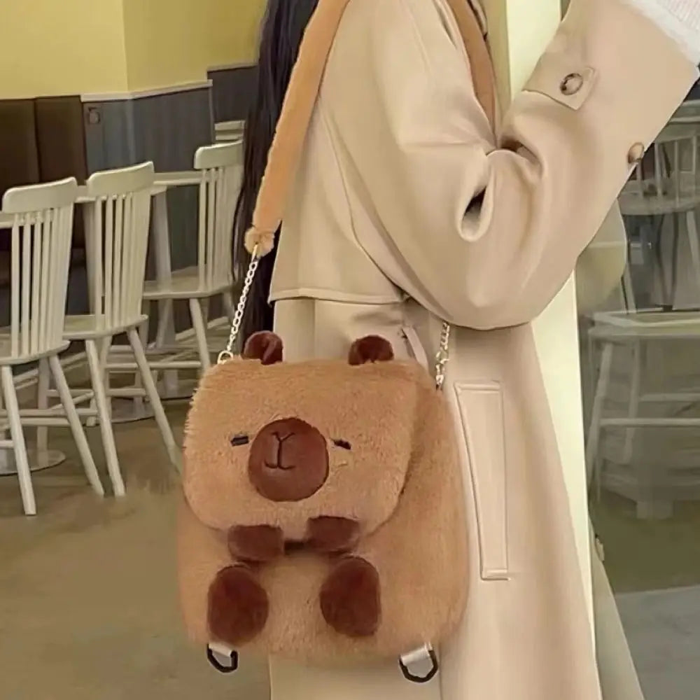 Capybara Plush Shoulder Bag