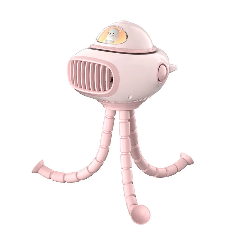 3-In-1 Spaceship Pram Fan with Music Box
