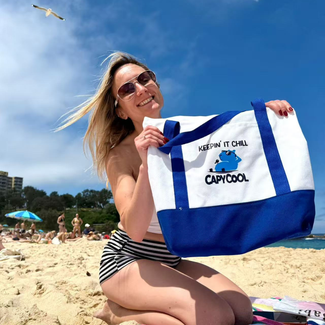 CapyCool Large Canvas Tote Bag (Limited Edition)