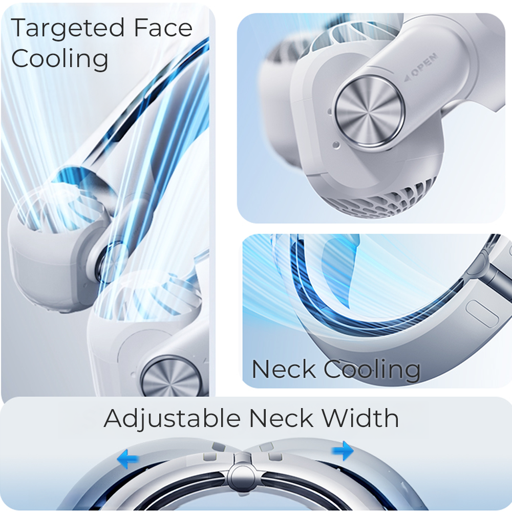 Directional Rotor Neck Fan with Dual Cooling Modes-Neck Fan-CapyCool