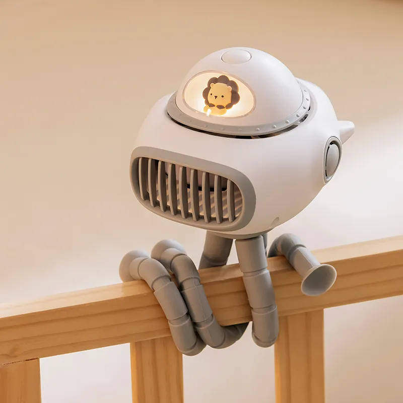 3-In-1 Spaceship Pram Fan with Music Box-Pram Fan-CapyCool