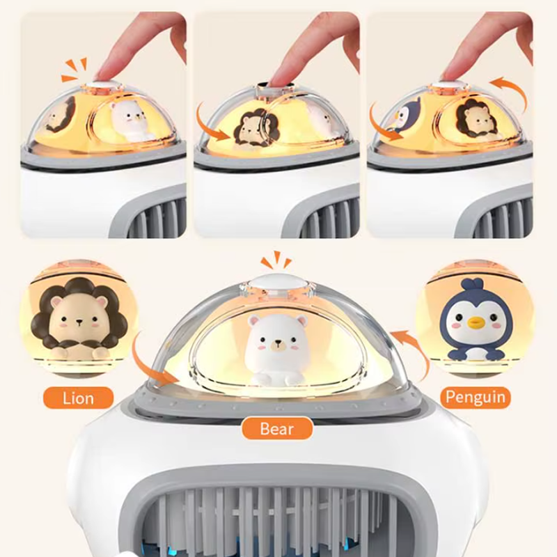 3-In-1 Spaceship Pram Fan with Music Box-Pram Fan-CapyCool