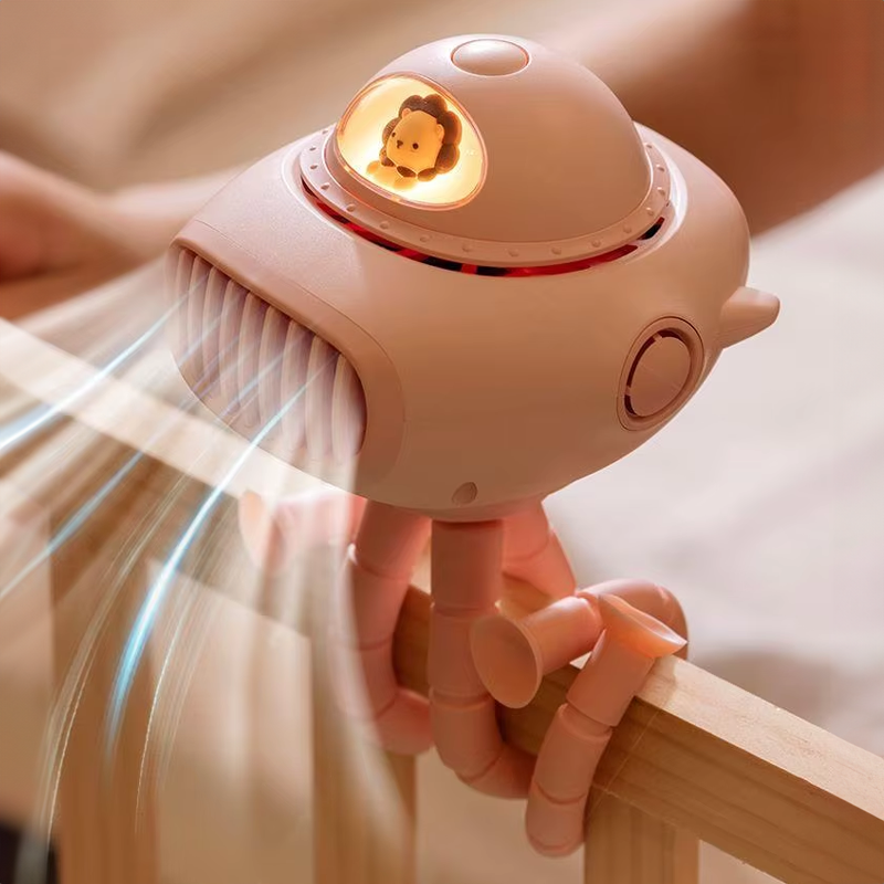 3-In-1 Spaceship Pram Fan with Music Box-Pram Fan-CapyCool