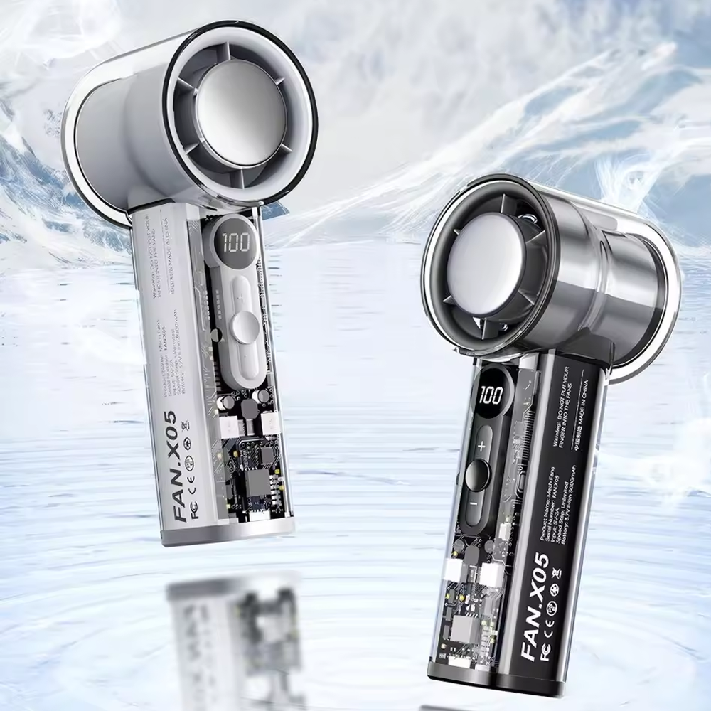 ClearFlow Turbo Cooling Fan with Transparent Design-Portable Fan-CapyCool
