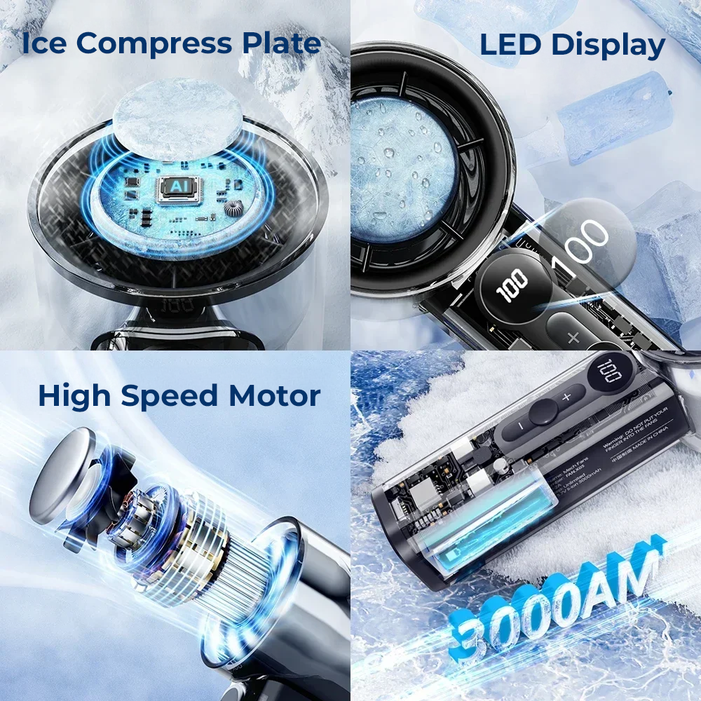 ClearFlow Turbo Cooling Fan with Transparent Design-Portable Fan-CapyCool
