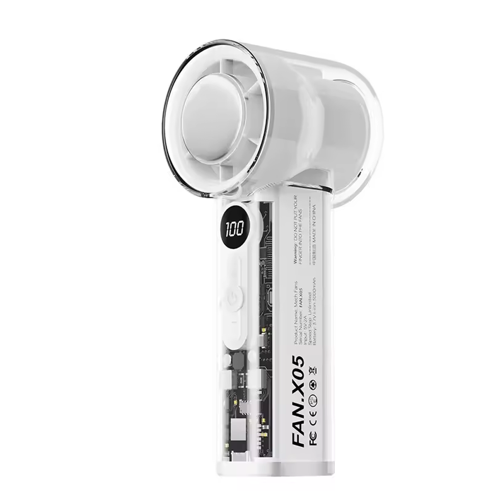 ClearFlow Turbo Cooling Fan with Transparent Design-Portable Fan-CapyCool