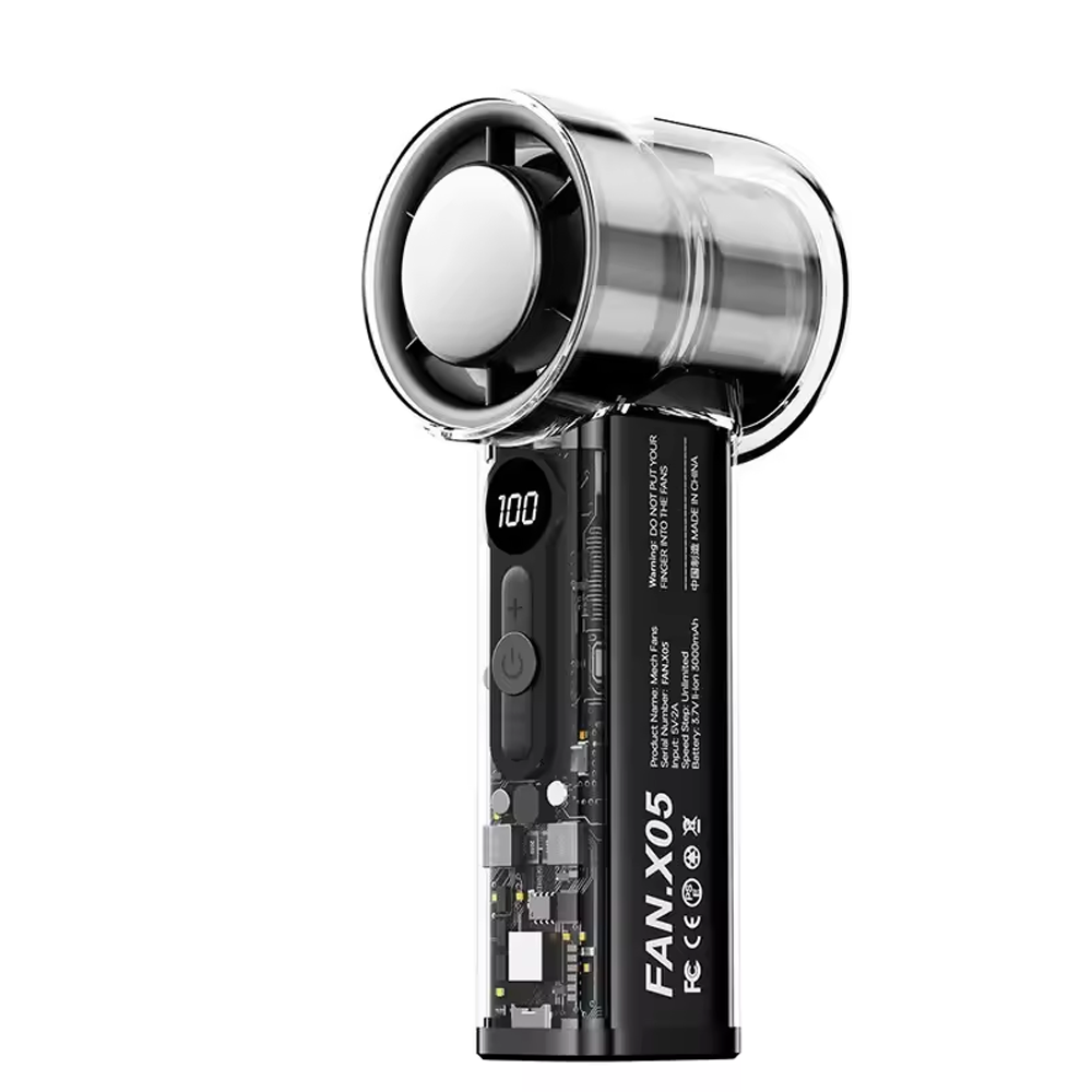 ClearFlow Turbo Cooling Fan with Transparent Design-Portable Fan-CapyCool
