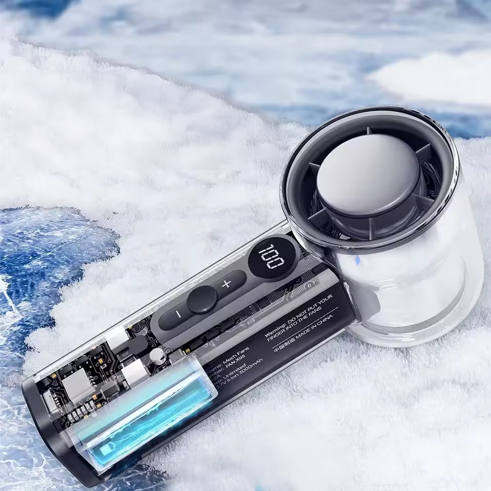 ClearFlow Turbo Cooling Fan with Transparent Design-Portable Fan-CapyCool