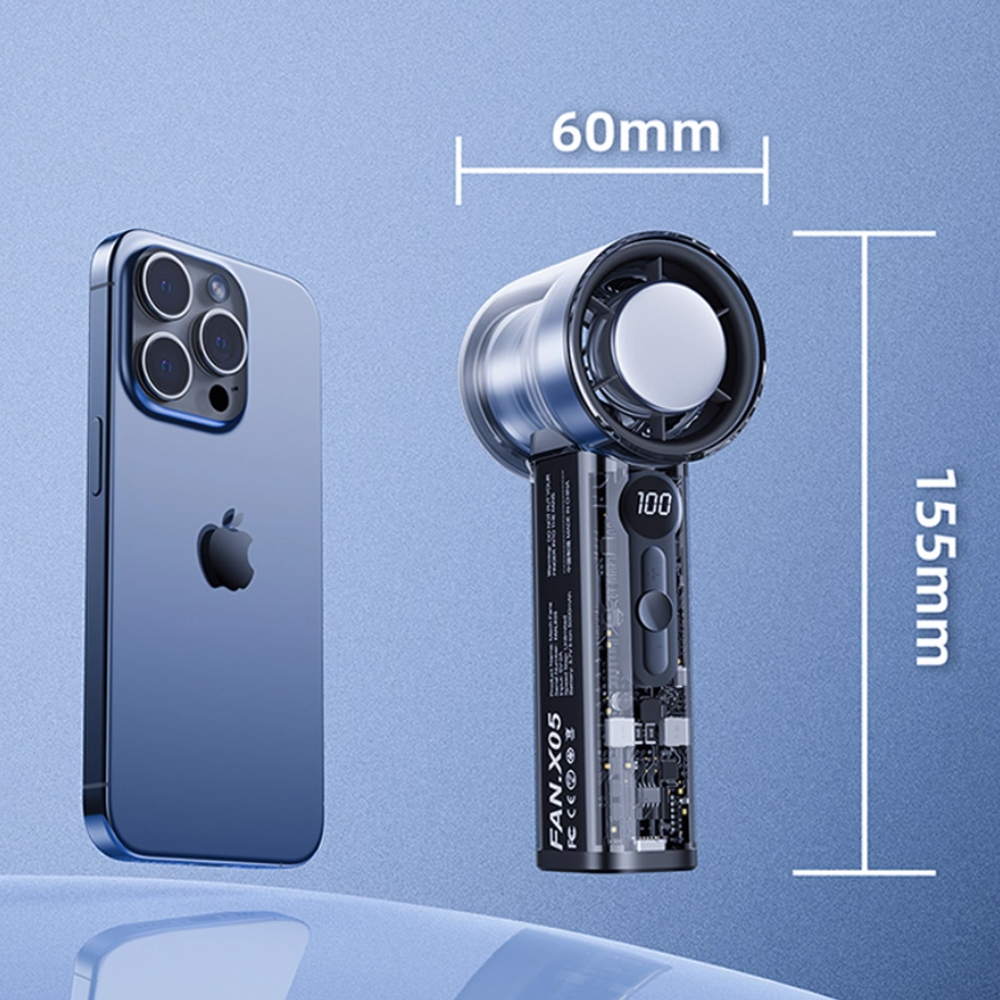 ClearFlow Turbo Cooling Fan with Transparent Design-Portable Fan-CapyCool