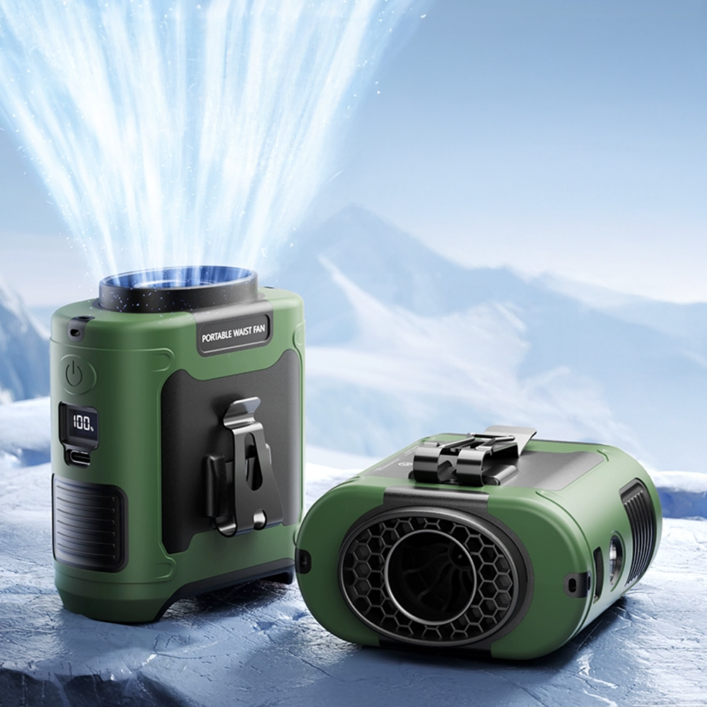 3-in-1 Waist Fan with Flashlight & Powerbank-Waist Fan-CapyCool