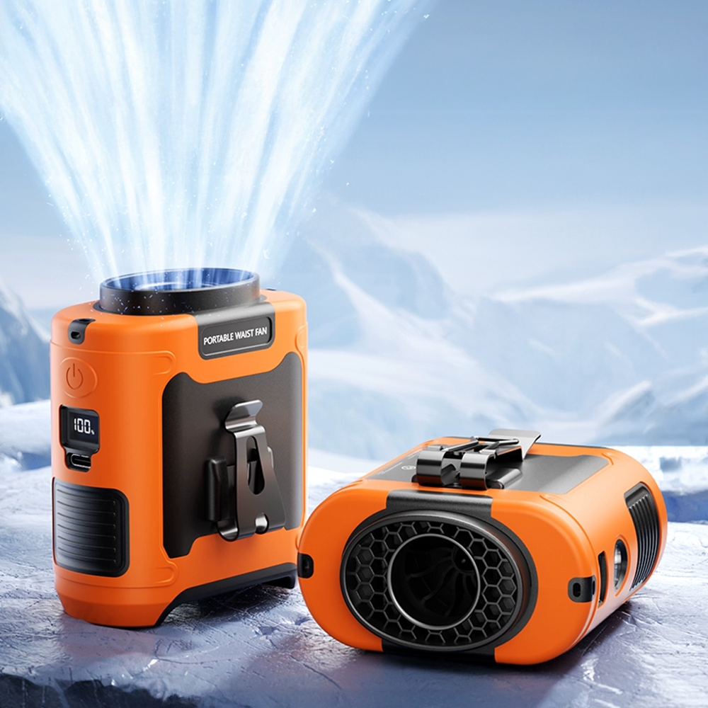 3-in-1 Waist Fan with Flashlight & Powerbank-Waist Fan-CapyCool