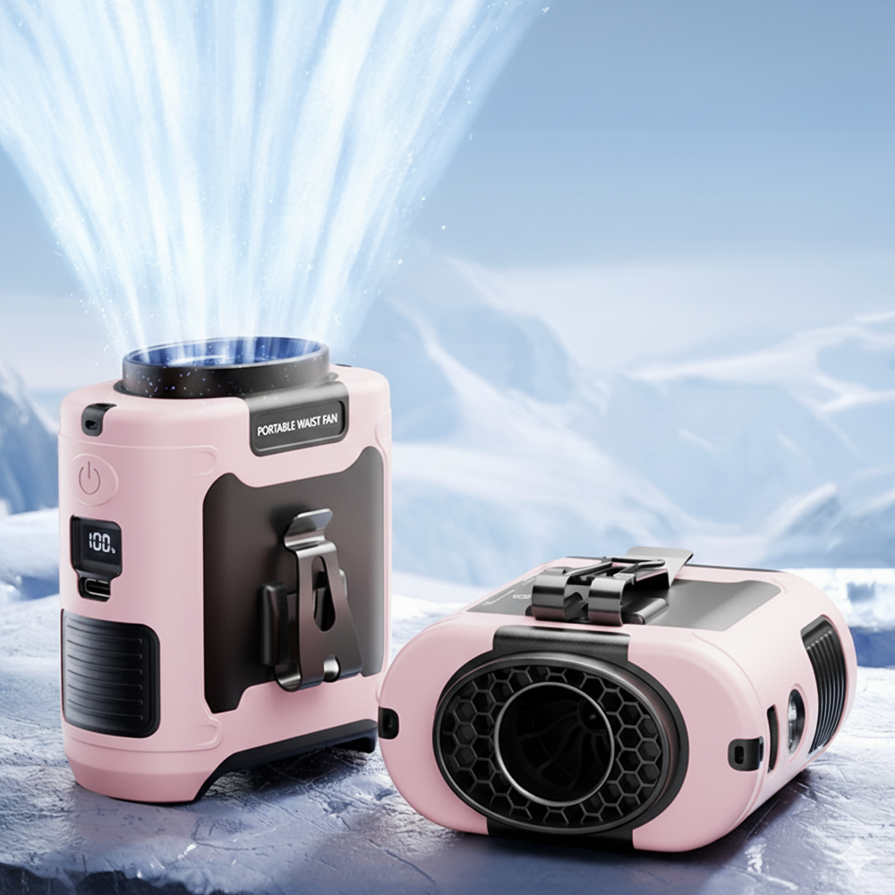 3-in-1 Waist Fan with Flashlight & Powerbank-Waist Fan-CapyCool