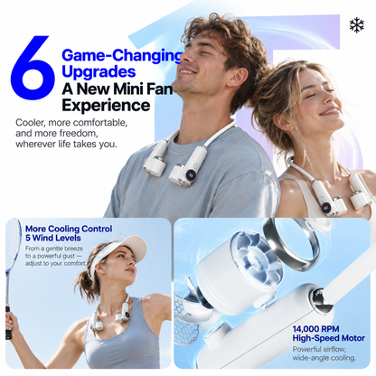 CapyDuo 2-in-1 Detachable Neck Fan & Twin Handheld Fans
