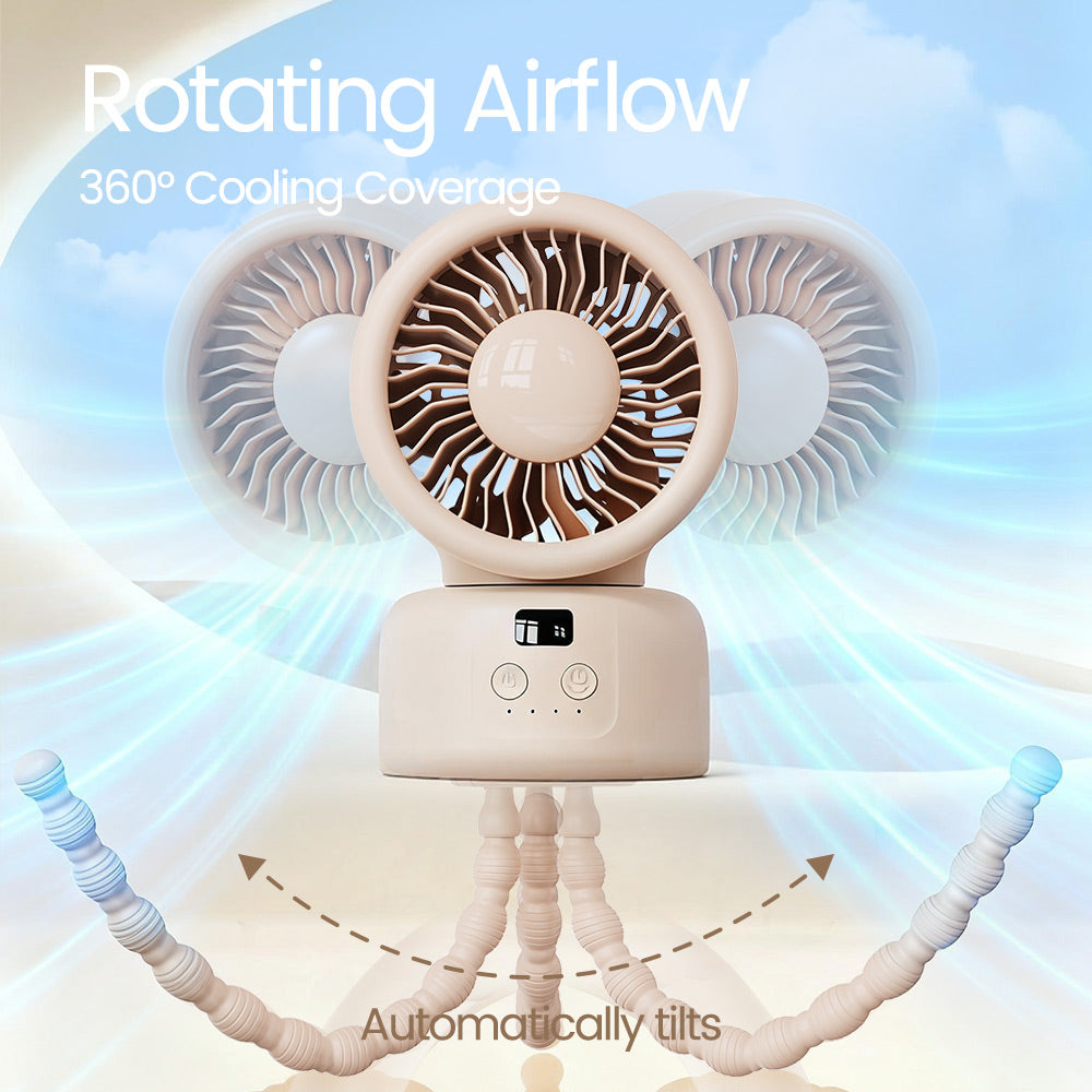 CapyFlex 2-in-1 Pram Fan with Detachable Base