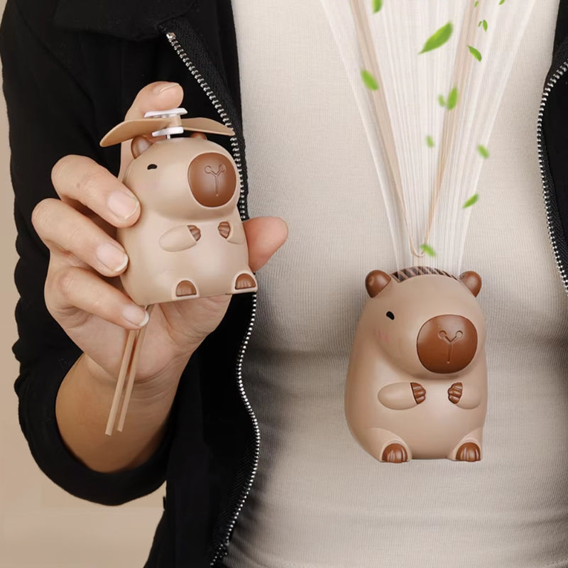 Capybara Mini Fan With Lanyard-Portable Fan-CapyCool