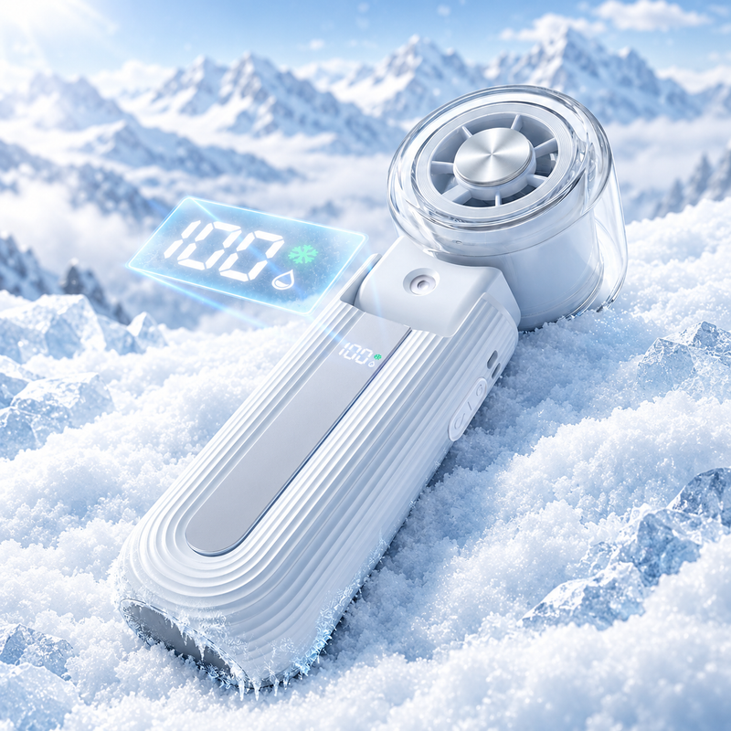 IceMist 5-in-1 Portable Fan with Ice Touch & Mist Cooling