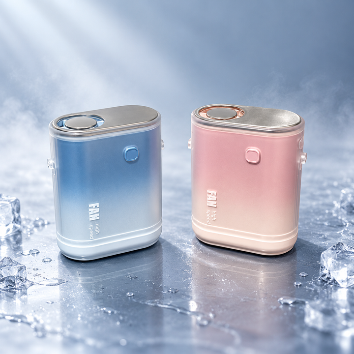 IceMate compact waist and handheld fan with cooling plate