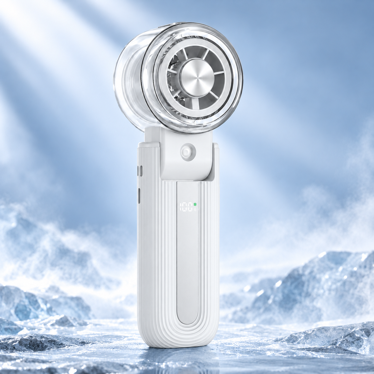 IceMist 5-in-1 Portable Fan with Ice Touch & Mist Cooling