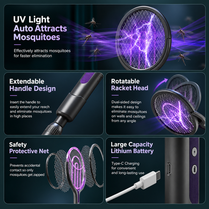 CapyZap Telescopic Mosquito Racket