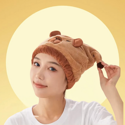 Capybara Hair Towel Turban-Capybara Gifts-CapyCool