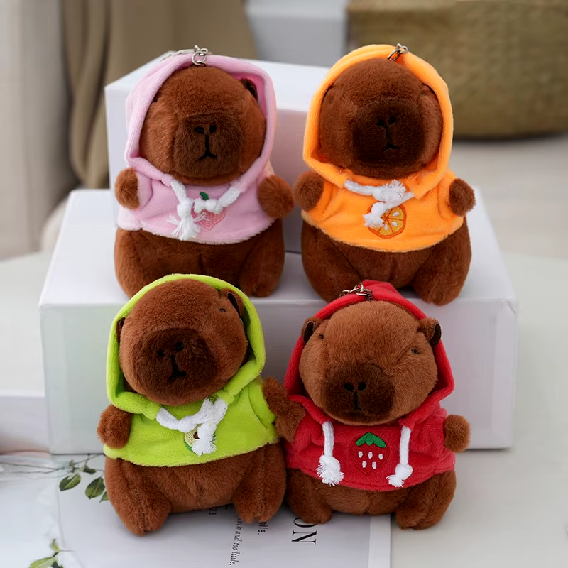 Capybara Fruit Hoodie Keychains-Capybara Gifts-CapyCool