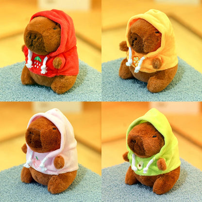 Capybara Fruit Hoodie Keychains-Capybara Gifts-CapyCool