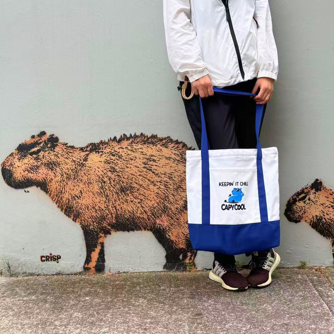CapyCool Large Canvas Tote Bag (Limited Edition)