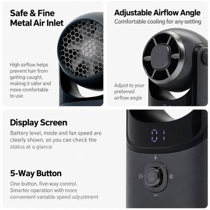 CapyPivot Portable Fan with Instant Cooling Plate
