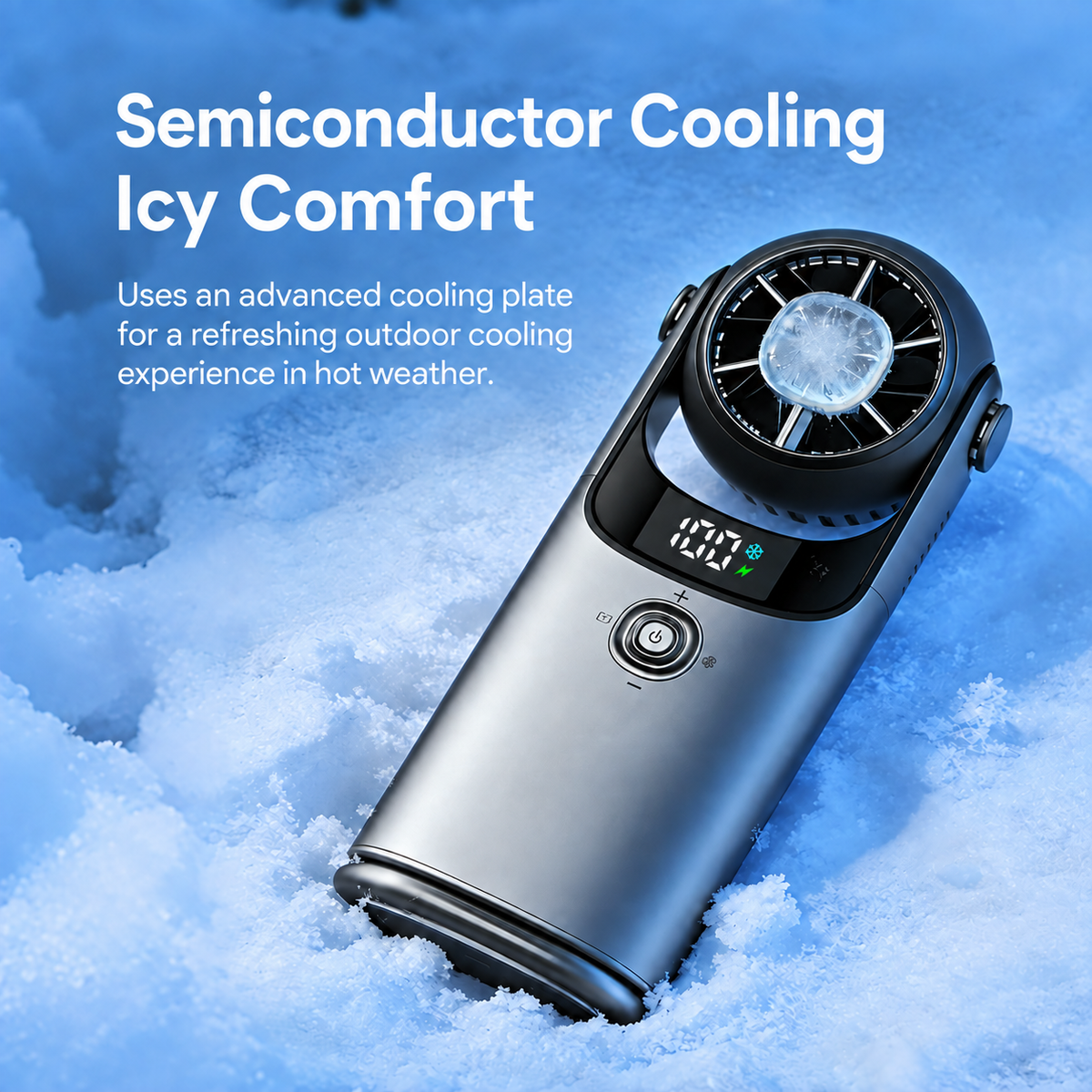 CapyPivot Portable Fan with Instant Cooling Plate