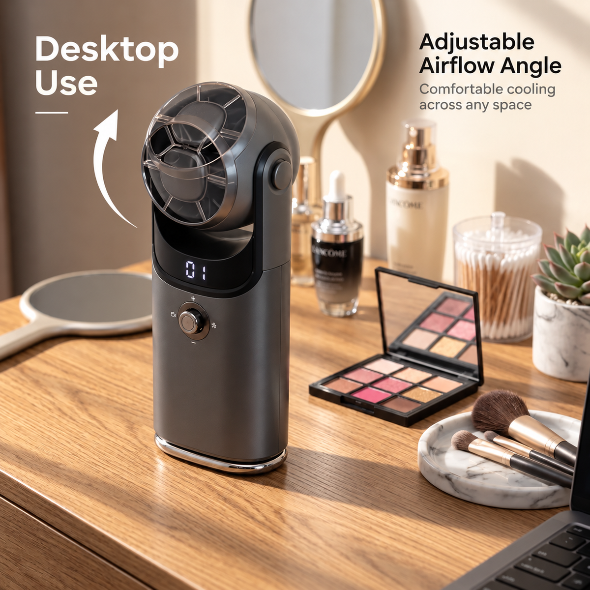 CapyPivot Portable Fan with Instant Cooling Plate