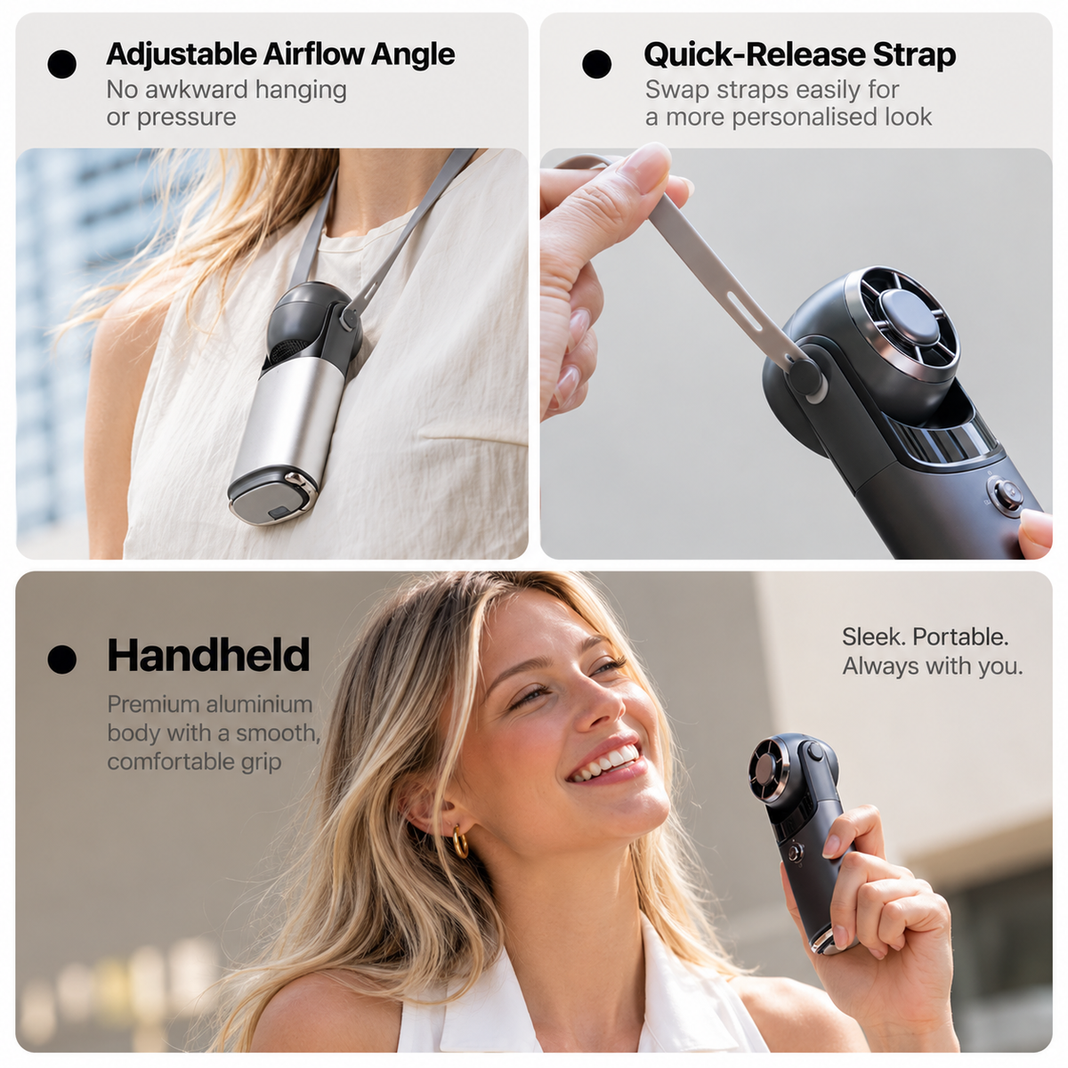 CapyPivot Portable Fan with Instant Cooling Plate