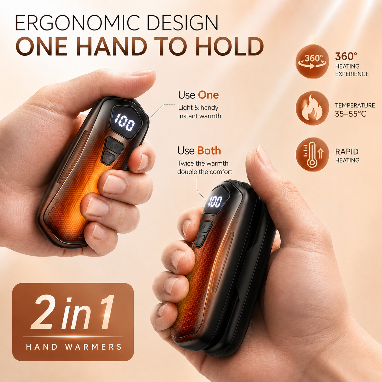 CapySlim Dual Electric Hand Warmer