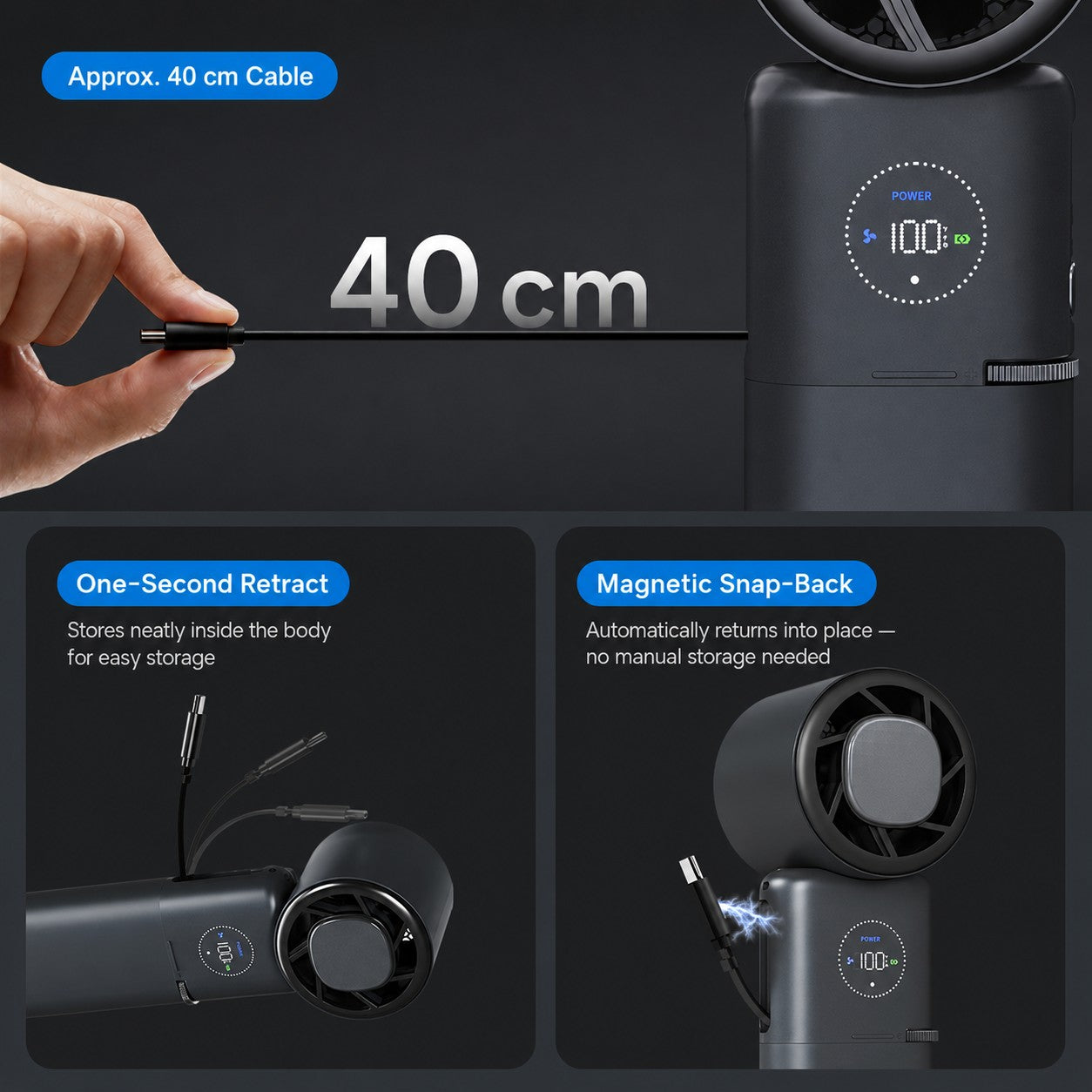 CapyUltra Portabe Fan with Ice Compress
