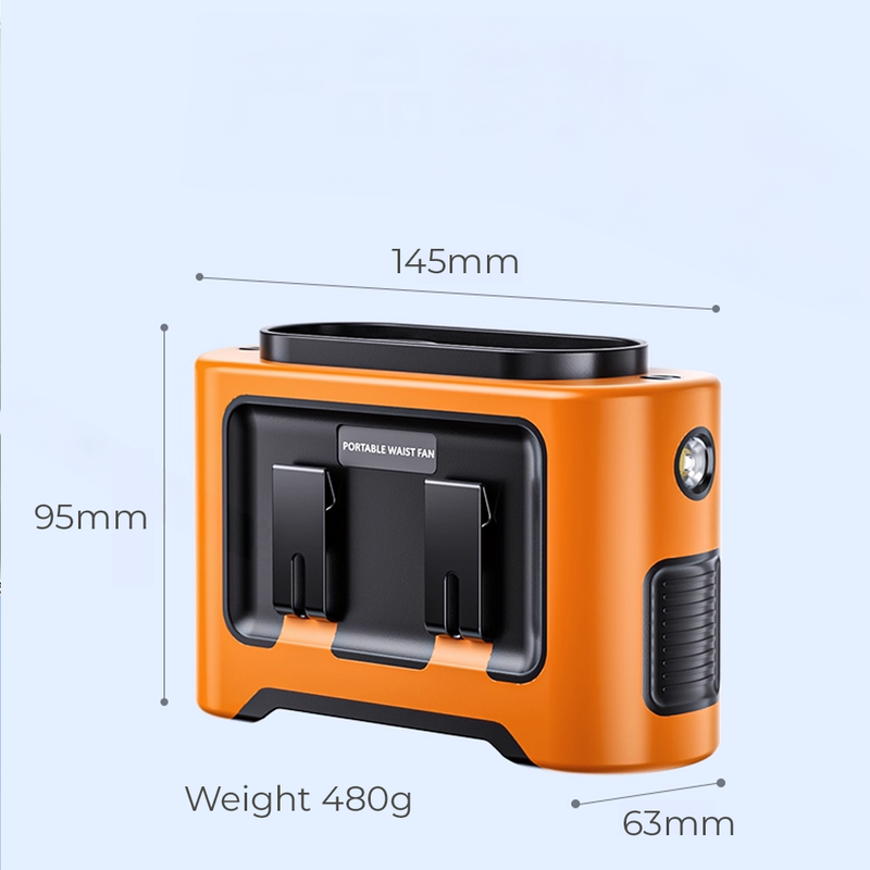 DualForce Tradie Waist Fan 14500mAh-Portable Fan-CapyCool