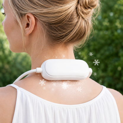 Foldable Neck Fan with Cooling Pad