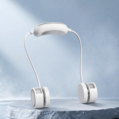 Foldable Neck Fan with Cooling Pad