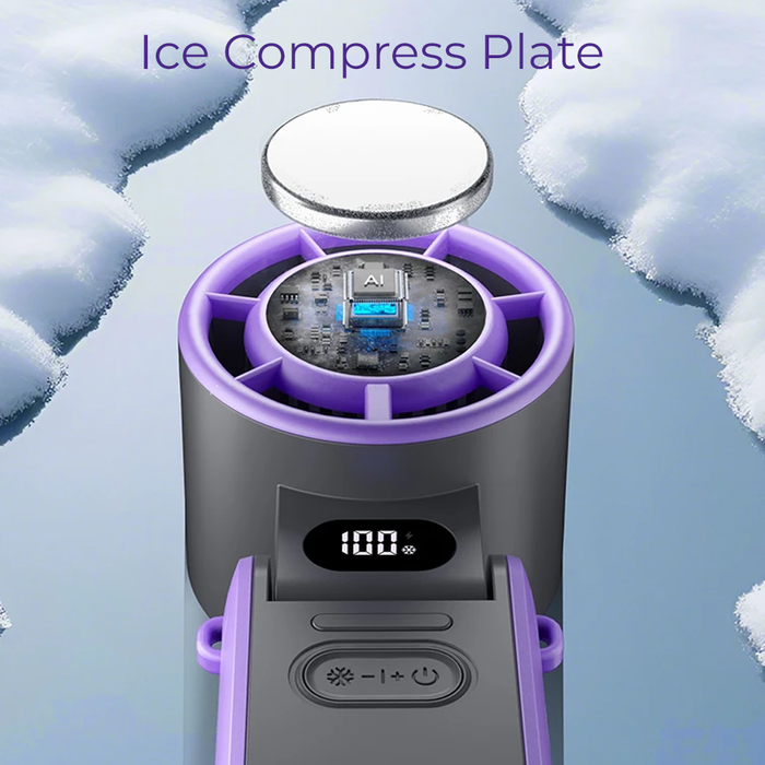 3-in-1 Foldable Turbo Cooling Fan with Ice Compress 3600mAh Battery ...