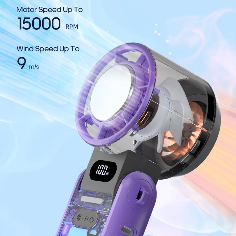 Foldable Turbo Fan with Ice Compress-Portable Fan-CapyCool