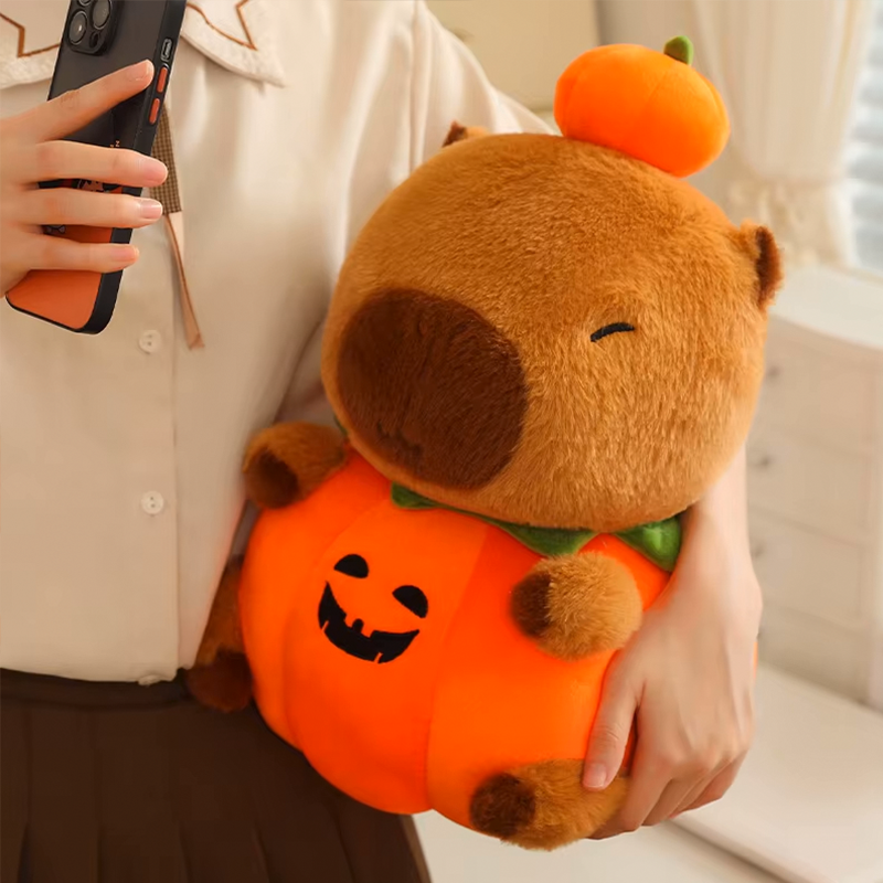 Halloween Capybara Pumpking Plushie-Capybara Gifts-CapyCool