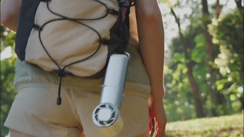 Load video: portable fan for summer, lightweight and multifunctional