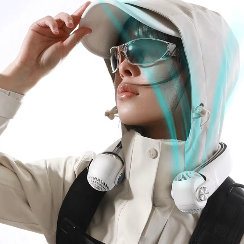 Directional Rotor Neck Fan with Dual Cooling Modes-Neck Fan-CapyCool