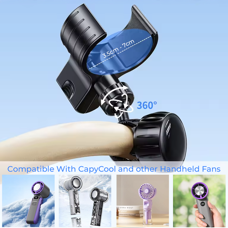 Adjustable Stroller & Pram Handheld Fan Holder