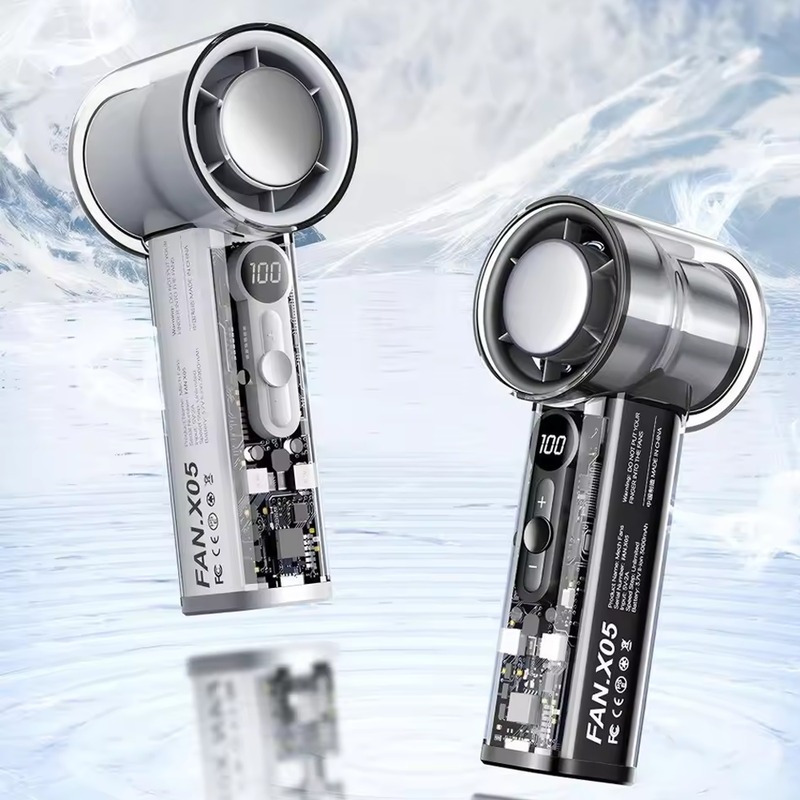 ClearFlow Turbo Cooling Fan with Transparent Design-Portable Fan-CapyCool