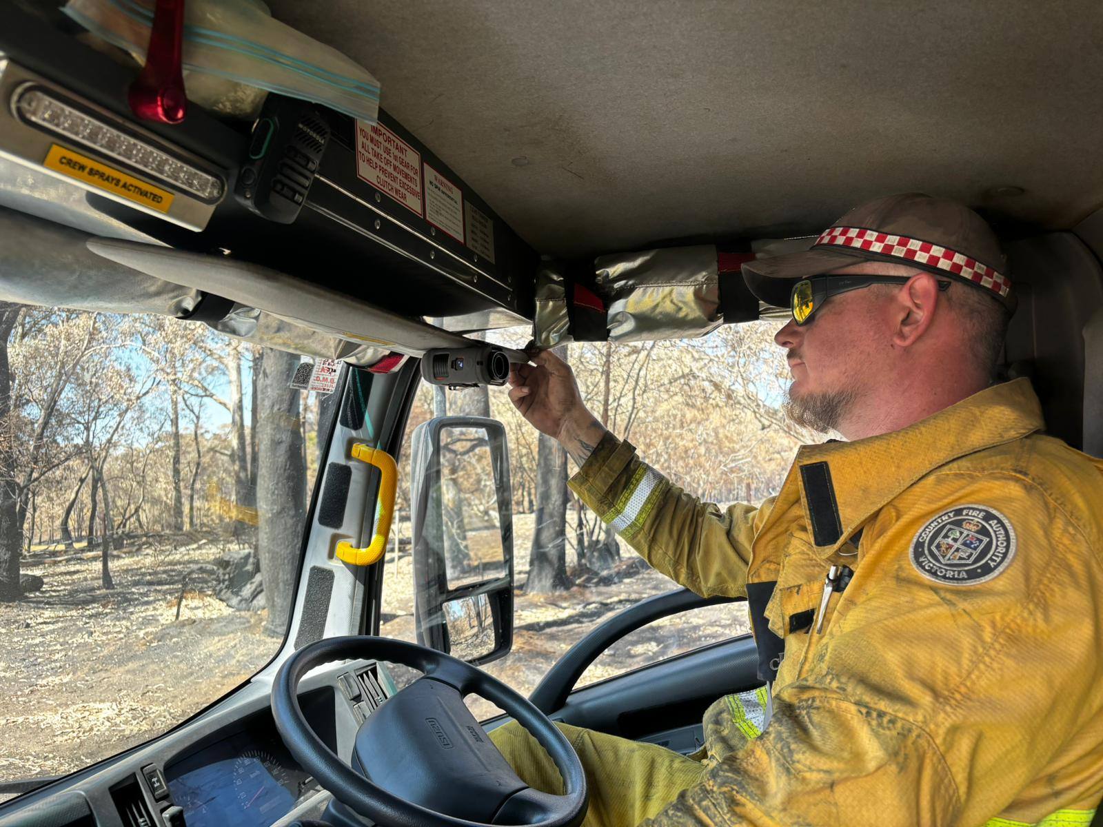 CapyCool cooling fan being used in a work vehicle